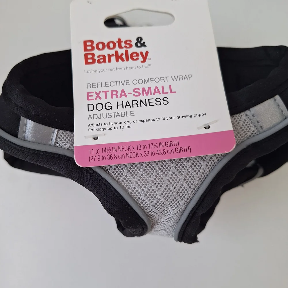 Boots & Barkley Reflective Black Dog Harness
